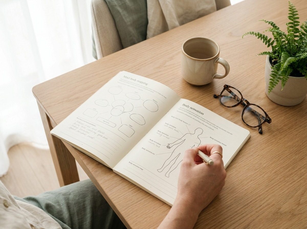 Mapping worksheet and pen on a table